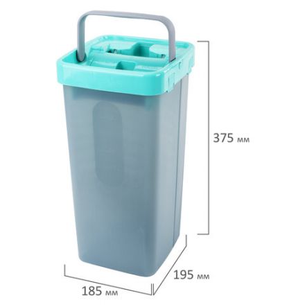 Швабра с отжимом и ведром 9л/7л двухкамерное, 3 насадки из микрофибры, рукоятка 130см, бирюзовый, Compact Mop, LAIMA, 607389 Швабра с отжимом и ведром 9л/7л двухкамерное, 3 насадки из микрофибры, рукоятка 130см, бирюзовый, Compact Mop, LAIMA, 607389