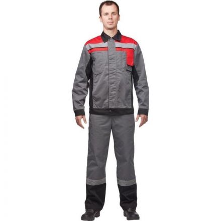 Костюм рабочий летний муж. л19-КБР сер/красн кур/бр (р.64-66) 182-188 Костюм рабочий летний муж. л19-КБР сер/красн кур/бр (р.64-66) 182-188