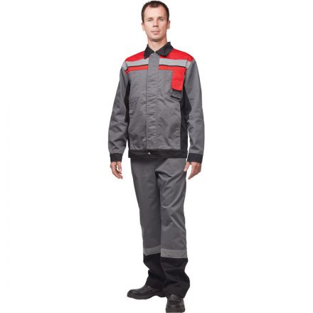 Костюм рабочий летний муж. л19-КБР сер/красн кур/бр (р.64-66) 182-188 Костюм рабочий летний муж. л19-КБР сер/красн кур/бр (р.64-66) 182-188