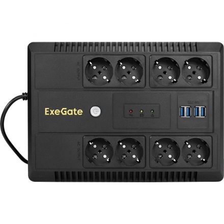 ИБП ExeGate NEO NNB-650 650VA/360W,лин.инт, LED, AVR, 8xEURO(EX295011RUS)