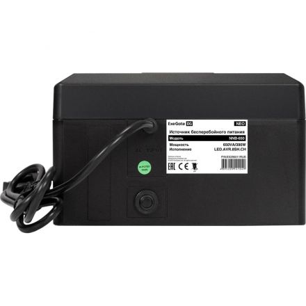 ИБП ExeGate NEO NNB-650 650VA/360W,лин.инт, LED, AVR, 8xEURO(EX295011RUS)