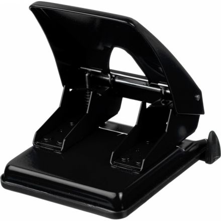 Дырокол Sax 506 до 40 листов черный с линейкой