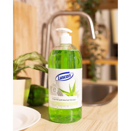 Средство для мытья посуды Luscan Бальзам-Алоэ 1л с дозатором Средство для мытья посуды Luscan Бальзам-Алоэ 1л с дозатором