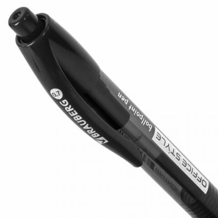 Ручка шариковая автоматическая с грипом BRAUBERG OFFICE STYLE, ЧЕРНАЯ, узел 0,7 мм, линия 0,35 мм, тонированный корпус, 144212 Ручка шариковая автоматическая с грипом BRAUBERG OFFICE STYLE, ЧЕРНАЯ, узел 0,7 мм, линия 0,35 мм, тонированный корпус, 144212