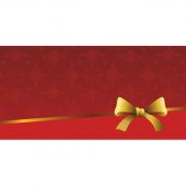 Конверт открытка Красная с золотым бантом, 10 шт/уп, КД-249 Конверт открытка Красная с золотым бантом, 10 шт/уп, КД-249