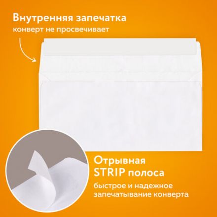 Конверты Е65 (110х220 мм), SECURITY, отрывная лента, 80 г/м2, КОМПЛЕКТ 50 шт., внутренняя запечатка, 121182.50 Конверты Е65 (110х220 мм), SECURITY, отрывная лента, 80 г/м2, КОМПЛЕКТ 50 шт., внутренняя запечатка, 121182.50