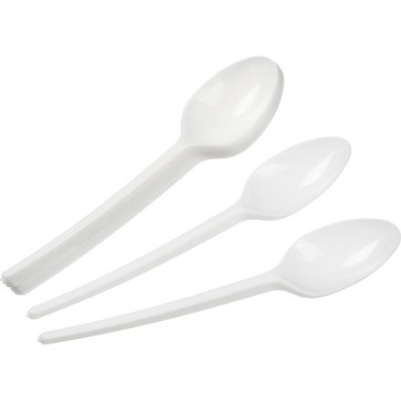Ложка одноразовая столовая 165мм, белая, бюджет, КОМУС ПС 100шт/уп Ложка одноразовая столовая 165мм, белая, бюджет, КОМУС ПС 100шт/уп