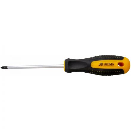 Отвертка Ultima Ph1х100 мм, CrV, 2-х компонент. рукоятка anti slip 124026 Отвертка Ultima Ph1х100 мм, CrV, 2-х компонент. рукоятка anti slip 124026