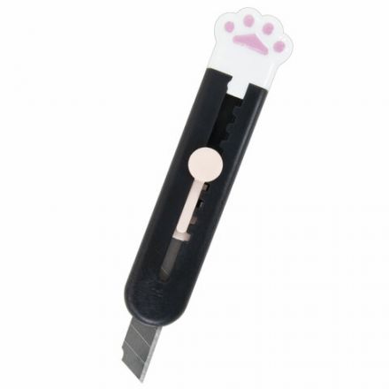 Нож канцелярский "Лапки", Cat Paw, 9 мм, НАБОР 3 шт. на блистере, автофиксатор, BRAUBERG HOBBY, 238345