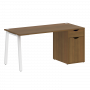 Home Office Стол письменный VR.SP-3-158.1.A Орех/Белый металл 1580*720*750