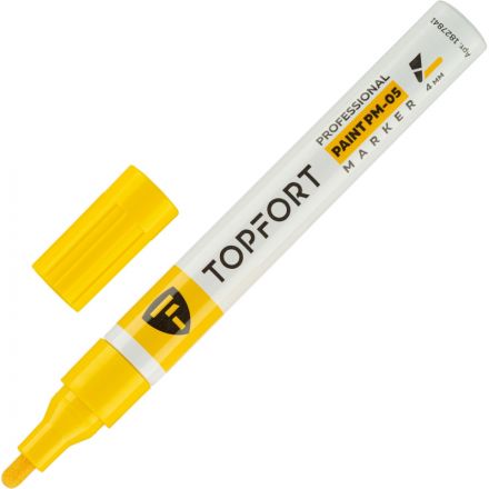Маркер лаковый TOPFORT Paint 4 мм желтый Маркер лаковый TOPFORT Paint 4 мм желтый