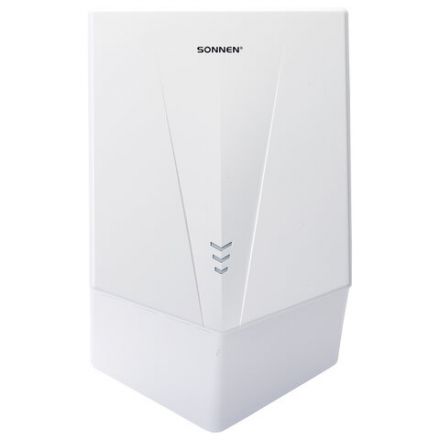 Сушилка для рук ВЫСОКОСКОРОСТНАЯ SONNEN K2022B, 1300 Вт, 150 м/с, IPX1, 72 дБ, белая, пластиковый корпус, 607192 Сушилка для рук ВЫСОКОСКОРОСТНАЯ SONNEN K2022B, 1300 Вт, 150 м/с, IPX1, 72 дБ, белая, пластиковый корпус, 607192
