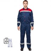 Костюм рабочий летний муж. Л20-КПК син/красн (р.52-54) 194-200 (Арсенал-СП)