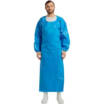 Фартук с рукавами Робин 2 полиуретановый цв.синий (размер: универсальный)