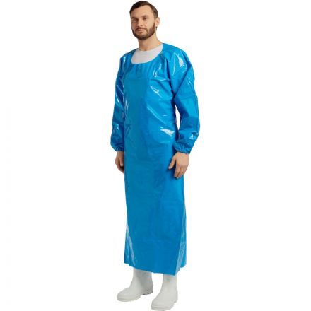 Фартук с рукавами Робин 2 полиуретановый цв.синий (размер: универсальный)