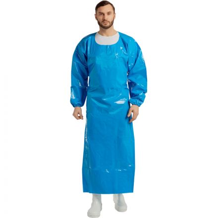 Фартук с рукавами Робин 2 полиуретановый цв.синий (размер: универсальный)