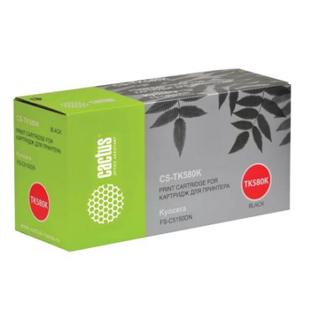 Тонер-картридж CACTUS (CS-TK580K) для KYOCERA FS-C5150DN/P6021CDN, черный, ресурс 3500 стр. Тонер-картридж CACTUS (CS-TK580K) для KYOCERA FS-C5150DN/P6021CDN, черный, ресурс 3500 стр.