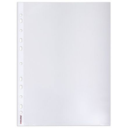 Папки-файлы перфорированные А4 ОФИСМАГ "Стандарт", КОМПЛЕКТ 100 шт., матовые, 30 мкм, 222095