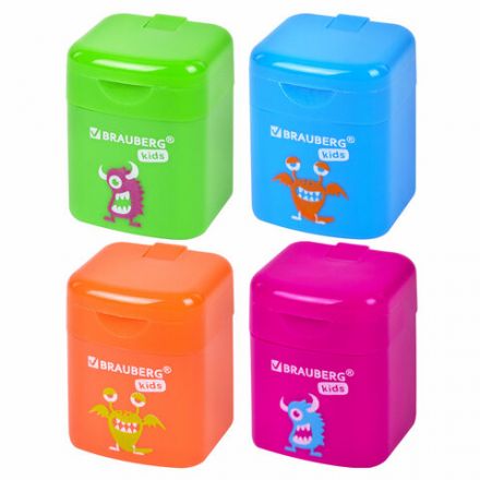 Точилка BRAUBERG KIDS "Монстрик", с контейнером, корпус ассорти, 271946 Точилка BRAUBERG KIDS "Монстрик", с контейнером, корпус ассорти, 271946