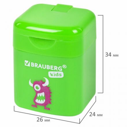Точилка BRAUBERG KIDS "Монстрик", с контейнером, корпус ассорти, 271946 Точилка BRAUBERG KIDS "Монстрик", с контейнером, корпус ассорти, 271946