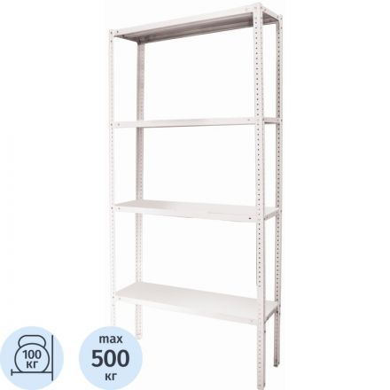 Стеллаж металлический Cobalt МС-15/37 (4 полки, 700x300x1500 мм) Стеллаж металлический Cobalt МС-15/37 (4 полки, 700x300x1500 мм)