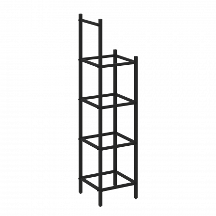 Loft Угловой проходной переходной модуль VR.L-SL.UPK-4.3.2 Чёрный металл 446*446*1869