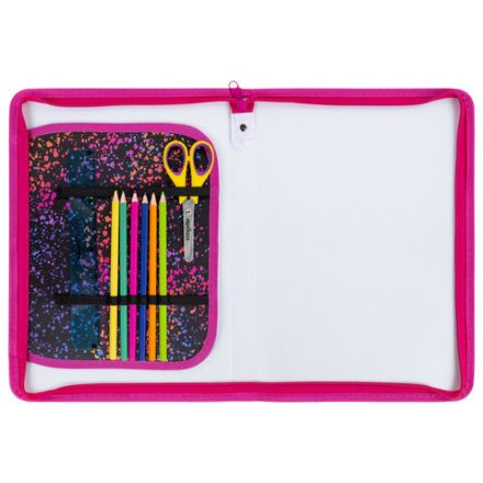 Папка для труда на молнии ЮНЛАНДИЯ А4, 1 отделение, откидная планка, органайзер, "True friend", 272221