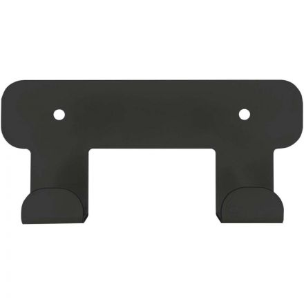 Вешалка настенная РЭ_H1021В, прямой гиб, 2 крючка,черный (611042)