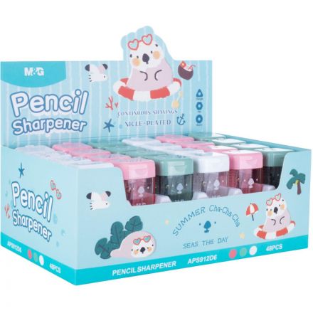 Точилка ручная M&G Summer Cha Cha, 1 отв., контейнер, ассорти