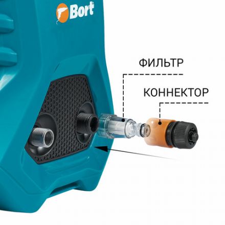 Минимойка BORT BHR-2000M-PRO, мощность 2 кВт, давление 150 бар, шланг 8 м, 93416411 Минимойка BORT BHR-2000M-PRO, мощность 2 кВт, давление 150 бар, шланг 8 м, 93416411