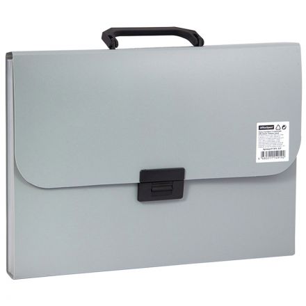 Папка-портфель 13 отделений OfficeSpace А4, 700мкм, на замке, пластик, серый Папка-портфель 13 отделений OfficeSpace А4, 700мкм, на замке, пластик, серый