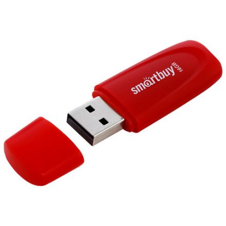 Флеш-диск 16 GB SMARTBUY Scout USB 2.0, красный, SB016GB2SCR Флеш-диск 16 GB SMARTBUY Scout USB 2.0, красный, SB016GB2SCR