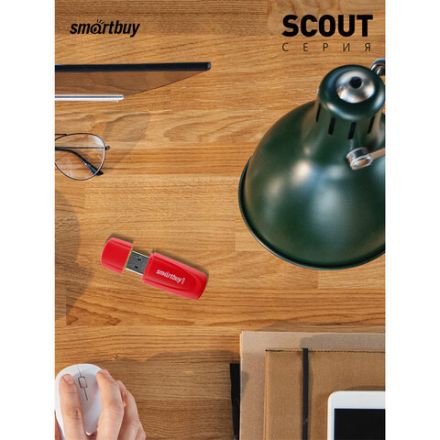 Флеш-диск 16 GB SMARTBUY Scout USB 2.0, красный, SB016GB2SCR Флеш-диск 16 GB SMARTBUY Scout USB 2.0, красный, SB016GB2SCR