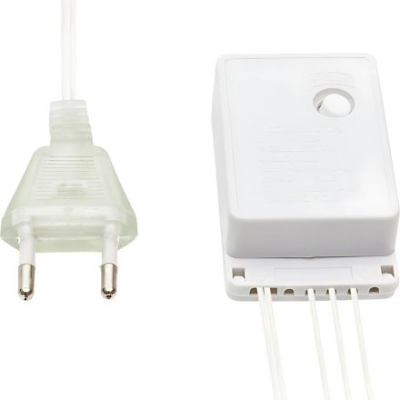 Гирлянда светодиодная Сеть 1,8х1,5м,прозрач ПВХ,180 LED Мультиколор 215-139