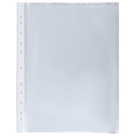 Папки-файлы перфорированные А4 BRAUBERG "STANDARD", КОМПЛЕКТ 100 шт., гладкие, 40 мкм, 229661