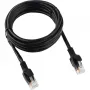 Патч-корд UTP Cablexpert PP12-2M/BK категория 5e, 2 м, чёрный