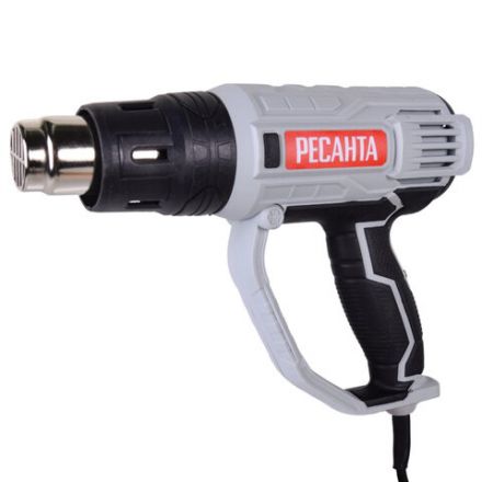 Фен технический сетевой РЕСАНТА, 2000Вт, насадки 4 шт, 600 градусов, расход воздуха 5, 75/2/1