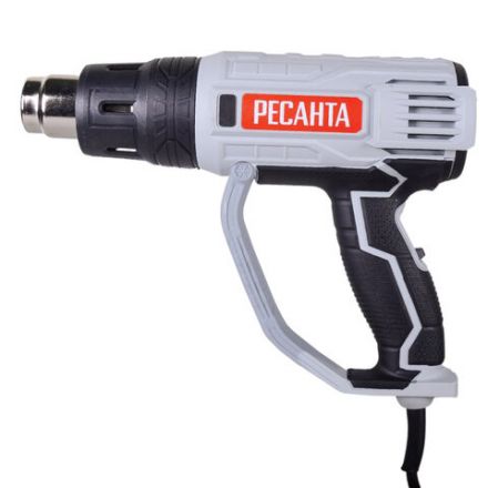 Фен технический сетевой РЕСАНТА, 2000 Вт, насадки 4 шт., 600 градусов, расход воздуха 500 л/мин, 75/2/1 Фен технический сетевой РЕСАНТА, 2000 Вт, насадки 4 шт., 600 градусов, расход воздуха 500 л/мин, 75/2/1