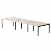 Бенч-система на 6 мест Everprof EVO на металлокаркасе 3540х670(1370)x755 Кашемир/Черный