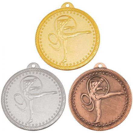 Медаль 3шт/наб художественная гимнастика 50мм золото,серебр,бронза MK316abc