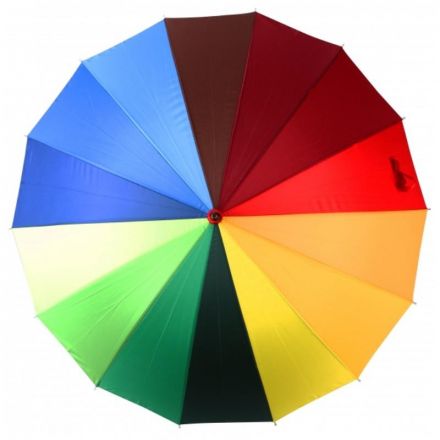 Зонт Радуга трость кожаной ручкой Эврика,98768 Зонт Радуга трость кожаной ручкой Эврика,98768