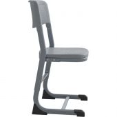 Стул ученический MET_Комус Мебель Школа 2.0, 5-7 р.г. Aero серый 7040/серый
