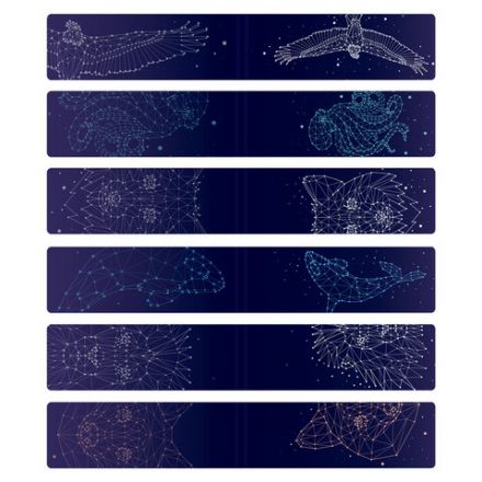 Закладки для книг МАГНИТНЫЕ, "GALAXY", набор 12 шт., 60x20 мм, BRAUBERG, 113171