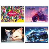 Альбом для рисования А4, 20 листов, скоба, обложка офсет, ПИФАГОР, 203х288 мм, "МИКС-1", 107102 Альбом для рисования А4, 20 листов, скоба, обложка офсет, ПИФАГОР, 203х288 мм, "МИКС-1", 107102