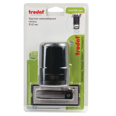 Печать самонаборная 1 круг, оттиск D=42 синий, TRODAT 4642 R1, крышка, КАССА В КОМПЛЕКТЕ, европодвес, 66621 Печать самонаборная 1 круг, оттиск D=42 синий, TRODAT 4642 R1, крышка, КАССА В КОМПЛЕКТЕ, европодвес, 66621