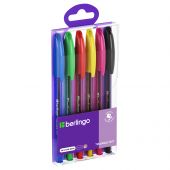 Набор шариковых ручек Berlingo "Triangle 100T" 6шт., 06цв., 0,7мм, корпус ассорти Набор шариковых ручек Berlingo "Triangle 100T" 6шт., 06цв., 0,7мм, корпус ассорти