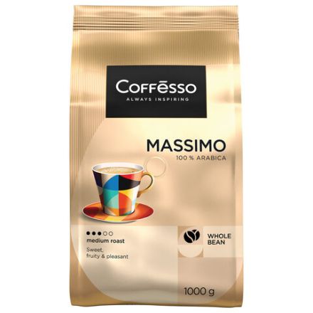 Кофе в зернах COFFESSO "Massimo" 100% арабика, 1 кг, 102488 Кофе в зернах COFFESSO "Massimo" 100% арабика, 1 кг, 102488