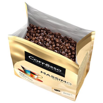 Кофе в зернах COFFESSO "Massimo" 100% арабика, 1 кг, 102488 Кофе в зернах COFFESSO "Massimo" 100% арабика, 1 кг, 102488