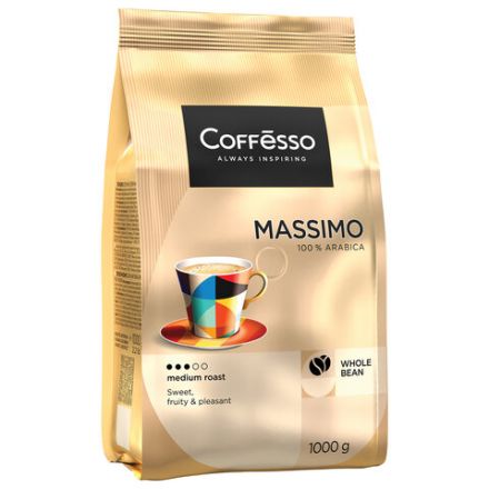 Кофе в зернах COFFESSO "Massimo" 100% арабика, 1 кг, 102488 Кофе в зернах COFFESSO "Massimo" 100% арабика, 1 кг, 102488