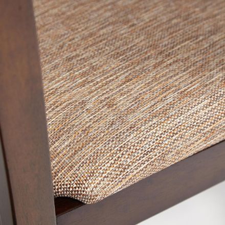 Обеденный комплект Хадсон (стол + 4 стула)/ Hudson Dining Set дерево гевея/мдф, стол: 110х70х75см / стул: 44х42х89см, cappuccino (темный орех), ткань кор.-зол. (1